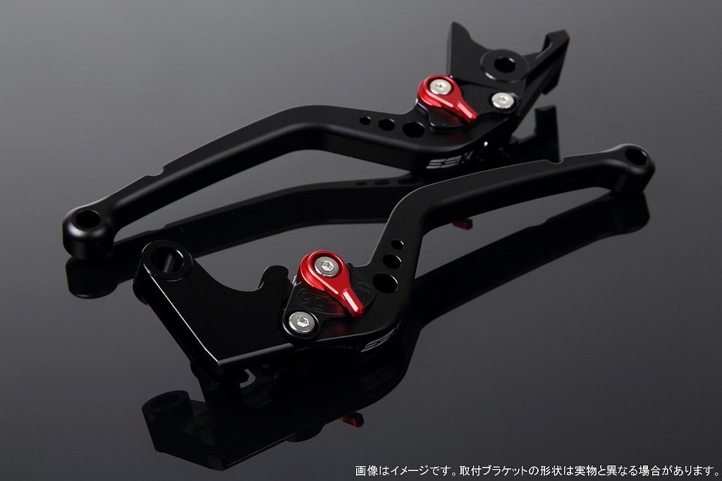 SPEEDRA スピードラ アルミビレットアジャストレバーセット スタンダードロング MT-03 MT-25 YZF-R25 YZF-R3 YAMAHA ヤマハ ブレーキ・クラッチレバーセット ハンドル周辺パーツ ハンドル レバー本体カラー:マットブラック / アジャスターカラー:マットレッド