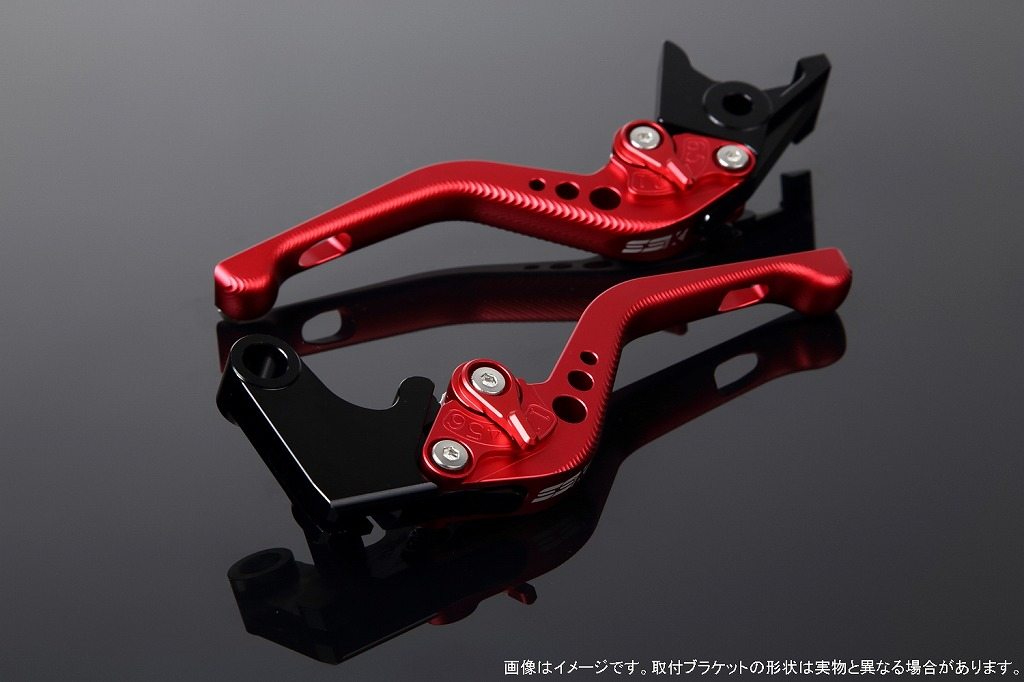 SPEEDRA スピードラ アルミビレットアジャストレバーセット 3Dショート HYPERMOTARD1100 [ハイパーモタード] EVO S DUCATI ドゥカティ ブレーキ・クラッチレバーセット ハンドル周辺パーツ ハンドル レバー本体カラー：マットレッド / アジャスターカラー：マットレッド