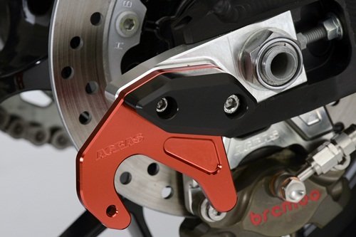 AGRAS アグラス チェーンアジャスタースライダー スタンドプレート付 CBR1000RR HONDA ホンダ スタンドフック フレーム ジュラコンカラー：ホワイト／スタンドプレートカラー：シルバー