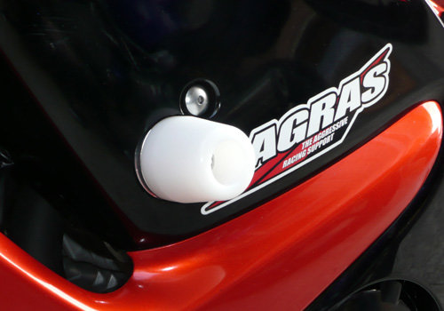 AGRAS アグラス レーシングスライダー GSX1300R ハヤブサ隼 SUZUKI スズキ エンジンスライダー・フレームスライダー フレーム ジュラコンカラー：ホワイト (ロゴ無)