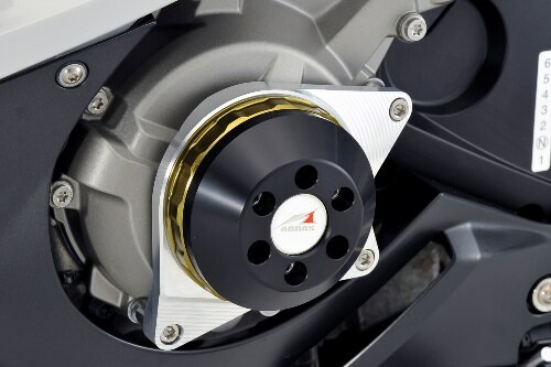 AGRAS アグラス レーシングスライダー 2点セット S1000RR BMW エンジンスライダー・フレームスライダー フレーム アルミスペーサーカラー：チタン ／ジュラコンカラー：ブラック