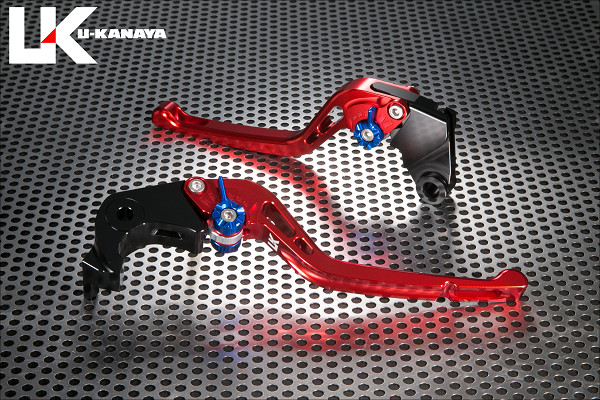 U-KANAYA ユーカナヤ GPタイプ アルミビレットレバーセット CBR1000RR CBR600RR HONDA ホンダ ブレーキ・クラッチレバーセット ハンドル周辺パーツ ハンドル レバーカラー：レッド / アジャスターカラー：オレンジ / レバータイプ：ロング(レバー部全長：約175mm)