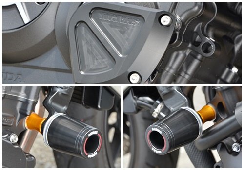 AGRAS アグラス レーシングスライダーSET CB1000R 2018- HONDA ホンダ エンジンスライダー・フレームスライダー フレーム ジュラコンカラー：ブラック(ロゴ有)
