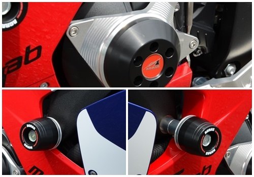 AGRAS アグラス レーシングスライダー 3点SET CBR1000RR-R HONDA ホンダ エンジンスライダー・フレームスライダー フレーム タイプ：ロゴ無／ジュラコン／ホワイト