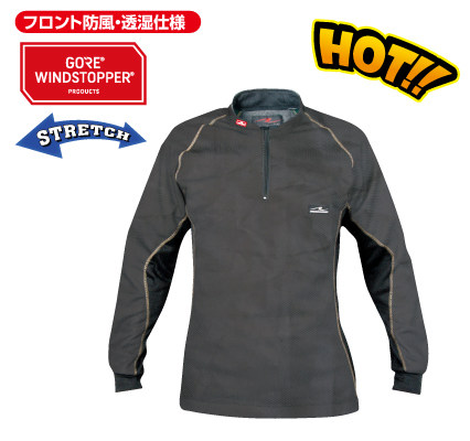ROUGH&ROAD ラフ&ロード ゴア(R)ウインドストッパー(R)ストレッチアンダーシャツ サイズ