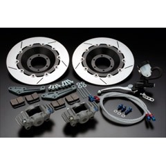 PMC ピーエムシー Φ320ディスクローター＆CP2696ブレーキキット Z1000J Z1000R Z1100R Z1100GP KAWASAKI カワサキ ブレーキディスクローター ブレーキ インナーローターのカラー：シルバー / キャリパーサポートカラー：シルバー｜ウェビック　店