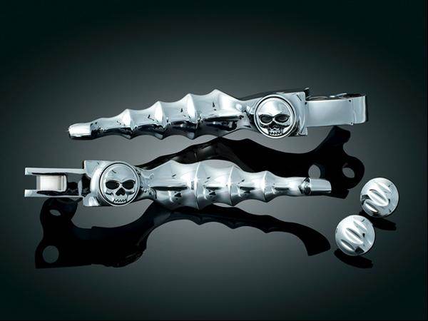 Kuryakyn クリアキン Zombie レバー 汎用 ケーブルクラッチ付きモデル 96-12 HARLEY-DAVIDSON ハーレーダビッドソン ブレーキ・クラッチレバーセット ハンドル周辺パーツ ハンドル