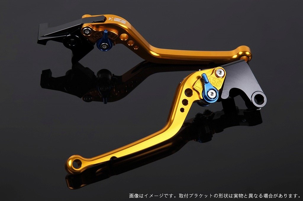 SPEEDRA スピードラ アジャストレバー スタンダードロング XMAX YAMAHA ヤマハ ブレーキレバー ハンドル周辺パーツ ハンドル アジャスターカラー：ブルー / レバー本体カラー：ゴールド