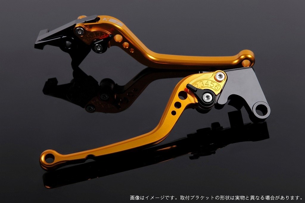 SPEEDRA スピードラ アジャストレバー スタンダードロング XMAX YAMAHA ヤマハ ブレーキレバー ハンドル周辺パーツ ハンドル レバー本体カラー：ゴールド / アジャスターカラー：ブラック