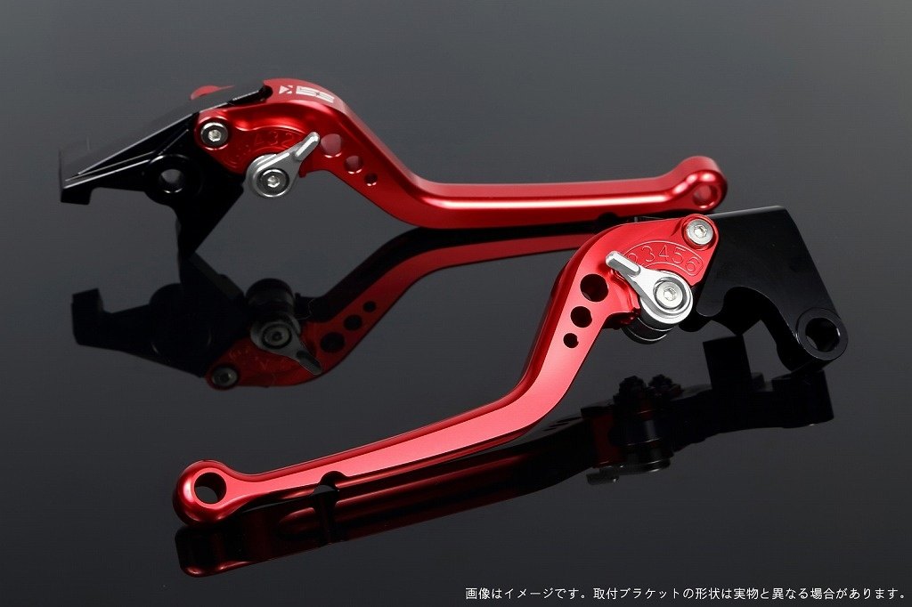 SPEEDRA スピードラ アジャストレバー スタンダードロング スクランブラーカフェレーサー DUCATI ドゥカティ ブレーキレバー ハンドル周辺パーツ ハンドル レバー本体カラー：レッド / アジャスターカラー：シルバー