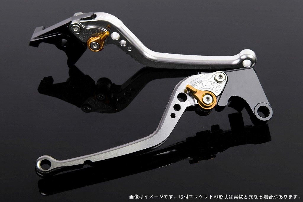 SPEEDRA スピードラ アジャストレバー スタンダードロング スクランブラーカフェレーサー DUCATI ドゥカティ ブレーキレバー ハンドル周辺パーツ ハンドル レバー本体カラー：シルバー / アジャスターカラー：ゴールド