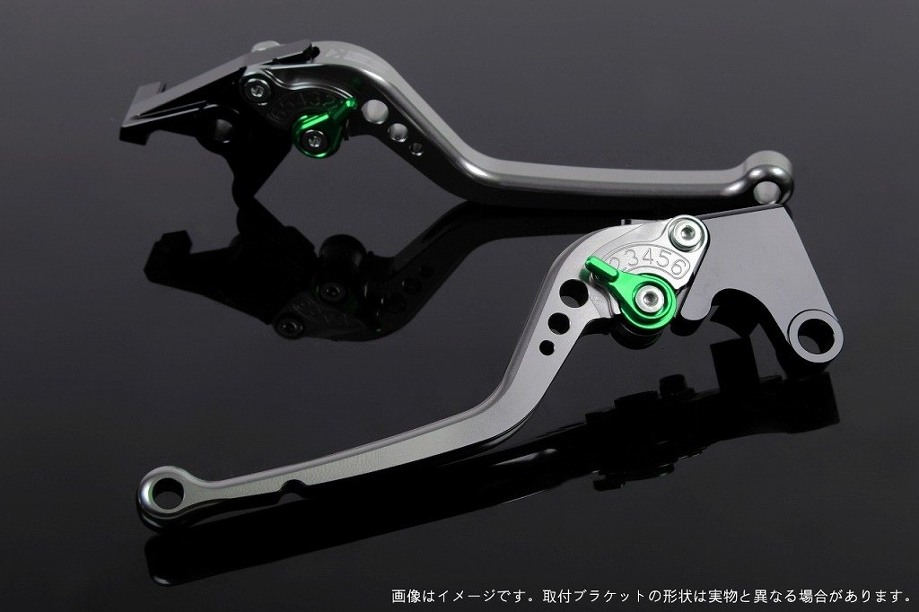 SPEEDRA スピードラ アジャストレバー スタンダードロング ADV150 ADV160 PCX125 PCX160 HONDA ホンダ ブレーキレバー ハンドル周辺パーツ ハンドル レバー本体カラー:チタン / アジャスターカラー:グリーン|ウェビック 店