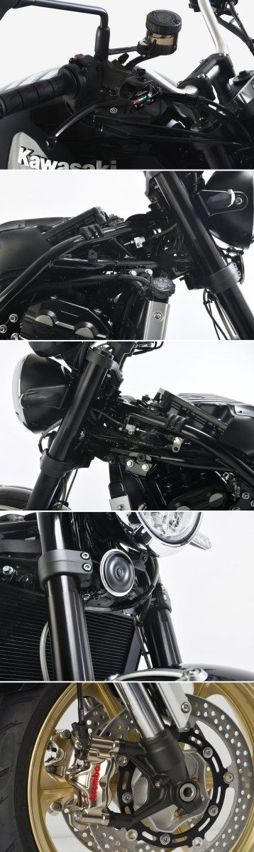 SWAGE-LINE スウェッジライン プロ フロント ブレーキホースキット Z900RS KAWASAKI カワサキ ブレーキホース・クラッチホース ブレーキ ホースカラー：クリアホース / フィッティングカラー：ステンレスブラック
