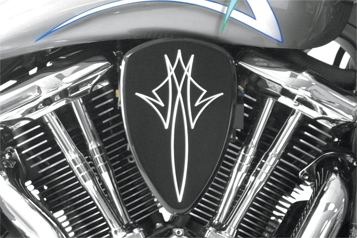 BARON バロン ビッグエアクリーナーキットピンストライプ VTX1300用【BIG AIR KIT STP VTX1300】 VTX1300C 2002 - 2009 VTX1300R 2005 VTX1300S 2003 2007 HONDA ホンダ エアクリーナー・エアクリーナーエレメント 吸気関連 エンジン｜ウェビック　店