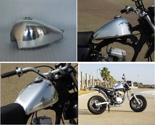 BIG CEDAR ビッグシーダー アルミティアドロップタンク APE100 [エイプ] APE50 HONDA ホンダ ガソリンタンク タンク関連 外装