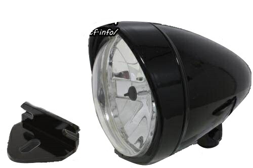 Garage T&F ガレージ 5.75インチロケットライト＆ライトステー(タイプE)キット W400 W650 W800 KAWASAKI カワサキ ヘッドライト 灯火類 電装系 ロケットライト仕上げ：ブラック仕上げ