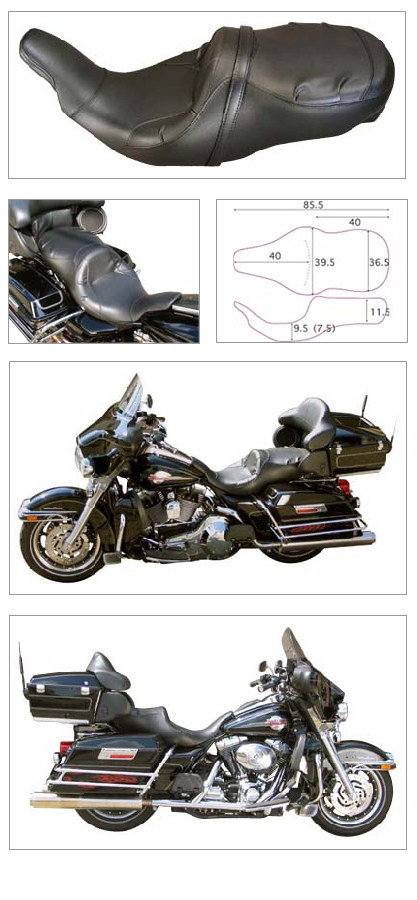 K＆H ケイアンドエイチ ダブルシート プレーン FLHT ELECTRA GLIDE [エレクトラ グライド] HARLEY-DAVIDSON ハーレーダビッドソン シート シート関連 外装