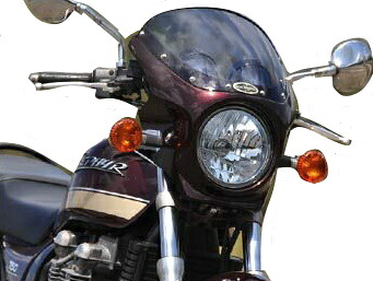 CHIC DESIGN シックデザイン ロードコメット ゼファー750 ゼファー750RS KAWASAKI カワサキ ビキニカウル カウル関連 外装 スクリーンカラー：クリア / カラー：エボニー（金ライン）