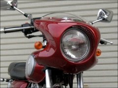 CHIC DESIGN シックデザイン ミニロケットカウル ST250 SUZUKI スズキ ビキニカウル カウル関連 外装 スクリーンカラー：クリア / カラー：パールネブラーブラック