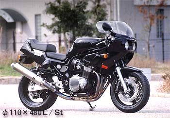 techserfu テックサーフ [ALL TITANIUM Exhaust TYPE-2] オールチタニウムエキゾーストマフラー タイプ-2 GS1200SS SUZUKI スズキ フルエキゾーストマフラー マフラー サイレンサーエンド：カール / サイレンサー構造素材：チタン / エキゾースト表面仕上げ：研磨