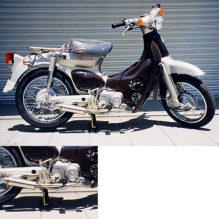 WirusWin ウイルズウィン ロッドサイレンサーマフラー スーパーカブ70 HONDA ホンダ フルエキゾーストマフラー マフラー