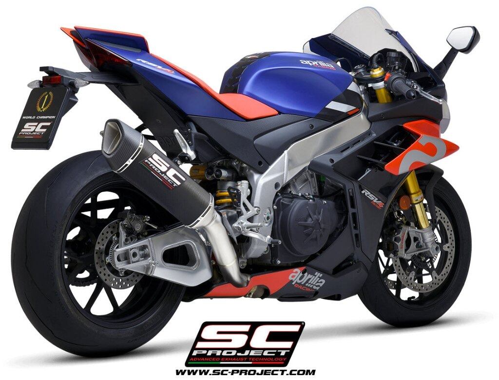 SC-PROJECT SCプロジェクト SC1-R スリップオンサイレンサー(350mm)&フルチタンリンクパイプ RSV4 FACTORY TUONO V4 APRILIA アプリリア スリップオンマフラー マフラー|ウェビック 店