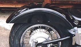 American Dreams アメリカンドリームス Kタイプ リアフェンダー シングルシート用 黒ゲルコート スティード400 HONDA ホンダ フェンダー関連 外装