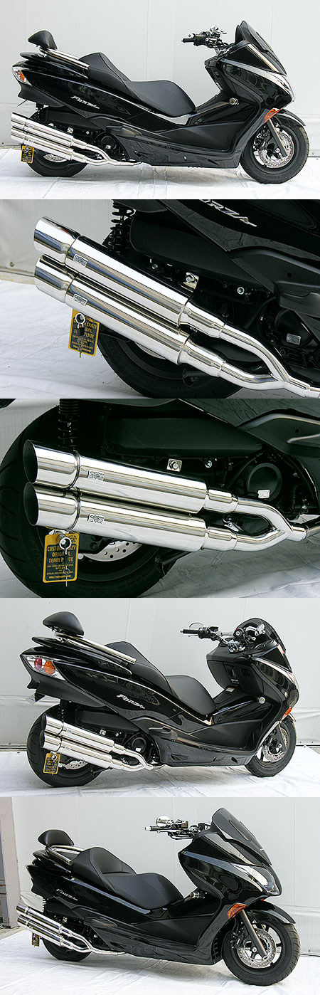 WirusWin ウイルズウィン スタイリッシュツインマフラー ポッパータイプ フォルツァMF10 HONDA ホンダ フルエキゾーストマフラー マフラー