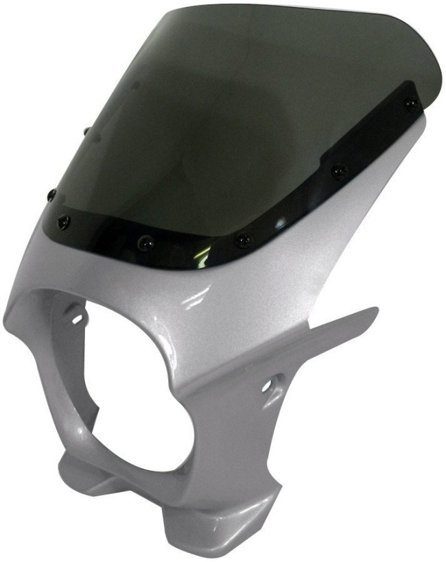 World Walk ワールドウォーク 汎用ビキニカウル DS-01 【Rタイプ】 HONDA ホンダ YAMAHA ヤマハ SUZUKI スズキ KAWASAKI カワサキ ビキニカウル カウル関連 外装 カラー:シルバー3 / スクリーンカラー:スモーク|ウェビック 店