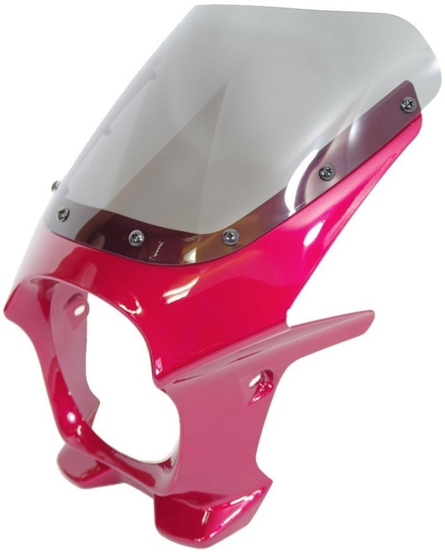 World Walk ワールドウォーク 汎用ビキニカウル DS-01 【Rタイプ】 HONDA ホンダ YAMAHA ヤマハ SUZUKI スズキ KAWASAKI カワサキ ビキニカウル カウル関連 外装 スクリーンカラー：クリア / カラー：キャンディミュトスマゼンダ｜ウェビック　店 19,203円
