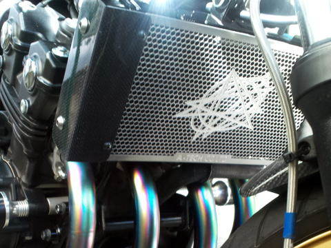 Hanasho CB400FOUR NC36 ラジエーターコアガードステンレス材 cb400four 車＆バイク Hanasho CB400FOUR NC36 ラジエーターコアガード