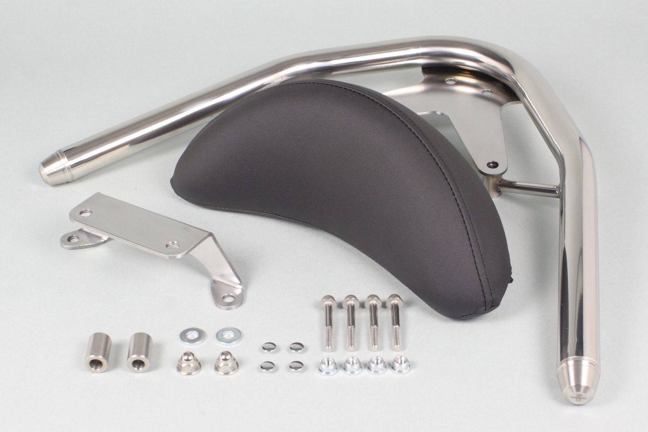 SP武川 SPタケガワ ステンレス製グラブバー(ラージバックレスト付き) アドレス110 SUZUKI スズキ グラブバー・タンデムバー・シーシーバー 外装｜ウェビック　店 16,335円