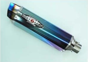 BEET ビート R Evolution TypeII 汎用 サイレンサー 350 補修・汎用サイレンサー マフラー サイレンサータイプ：ブルーチタン｜ウェビック　店
