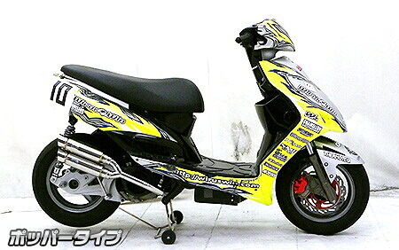 WirusWin ウイルズウィン アトミックツインマフラー ポッパータイプ Racing125FI KYMCO キムコ フルエキゾーストマフラー マフラー