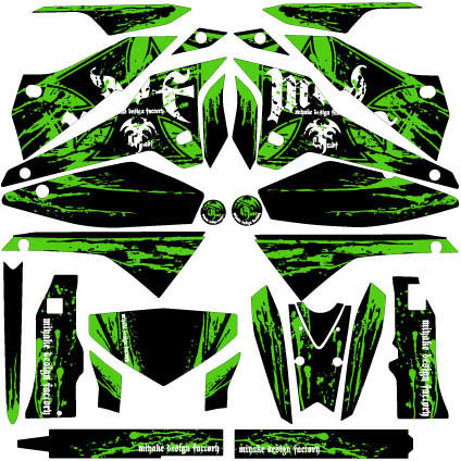 MDF エムディーエフ 車種別グラフィックデカールキット D-TRA Xブラッディ DトラッカーX KAWASAKI カワサキ グラフィックキット 外装 ■コンプリートデカール（フルセット）