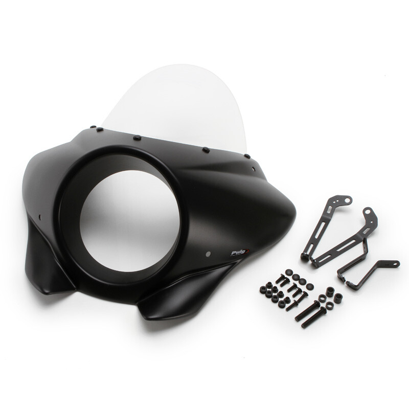 Puig プーチ セミフェアリング ミラージュ ツーリング(Mirage Semifairing) レブル1100 HONDA ホンダ ビキニカウル カウル関連 外装 カラー：マッドブラック／クリア