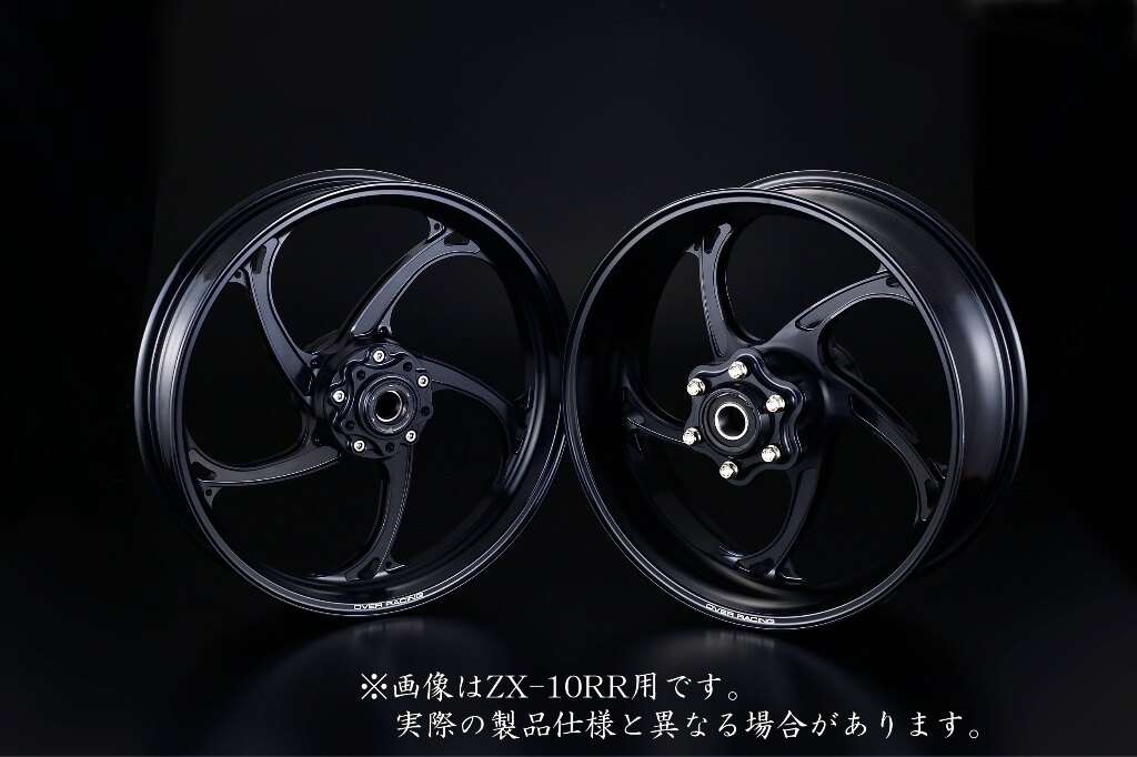 OVER オーヴァー GP-V ホイール 3.50／6.00 前後セット Ninja ZX-10R KAWASAKI カワサキ ホイール関連 足回り ホイール本体カラー：サファイアブラック アルマイト仕上げ