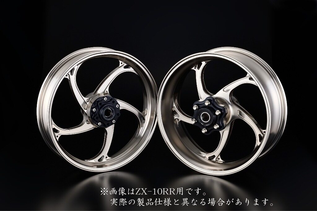 OVER オーヴァー GP-V ホイール 3.50／6.00 前後セット MT-09 XSR900GP YAMAHA ヤマハ ホイール関連 足回り ホイール本体カラー：フラッシュチタン アルマイト仕上げ