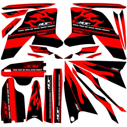 MDF エムディーエフ 車種別グラフィックデカールキット WR250Rファイア WR250X YAMAHA ヤマハ グラフィックキット 外装 ■コンプリートデカール（フルセット）