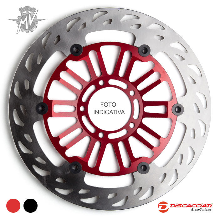 DISCACCIATI ディスカチャーティー ライトウェイト フロントフローティングディスク BRUTALE 750 910 S F4 1000 MV AGUSTA アグスタ ブレーキディスクローター ブレーキ 取り付け予定車両:ABS有り / ディスクインナーカラー:アルマイトレッド|ウェビック 店