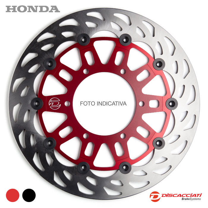 DISCACCIATI ディスカチャーティー ライトウェイト フロントフローティングディスク VTR 1000 SP1 SP2 HONDA ホンダ ブレーキディスクローター ブレーキ 取り付け予定車両:ABS有り / ディスクインナーカラー:アルマイトレッド|ウェビック 店