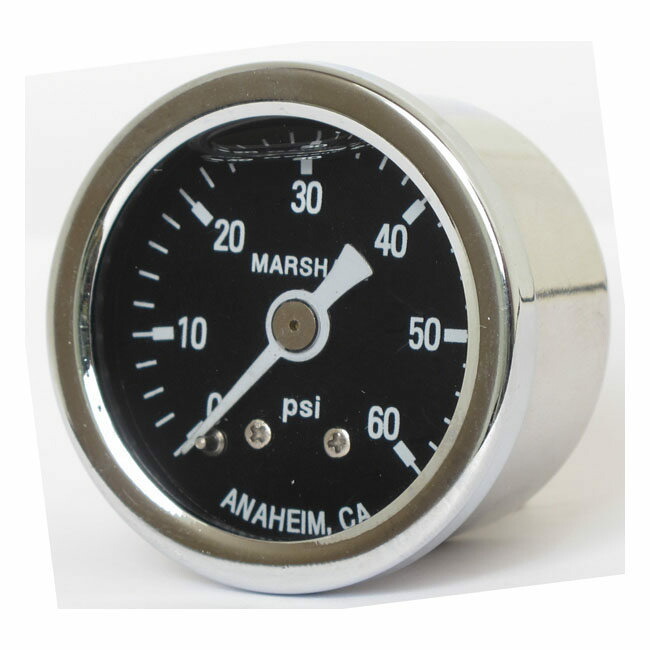 MARSHALL マーシャル 油圧ゲージ 0-60PSI【OIL PRESSURE GAUGE 0-60 PSI】 油圧計 冷却関連 エンジン COLOR：BLACK FACE