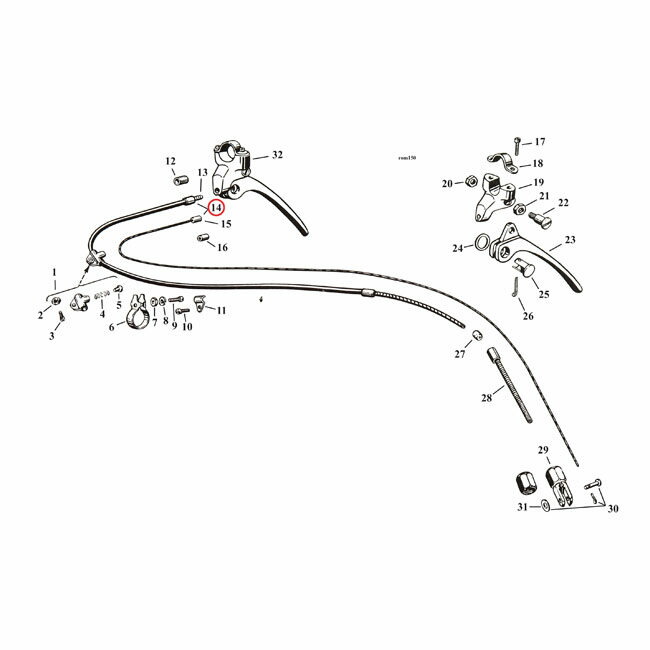 SAMWEL サムウェル ブレーキケーブルフロント キット【BRAKE CABLE FRONT KIT】 30-38 45SV HARLEY-DAVIDSON ハーレーダビッドソン ブレーキワイヤー・ブレーキケーブル ブレーキ 12,653円