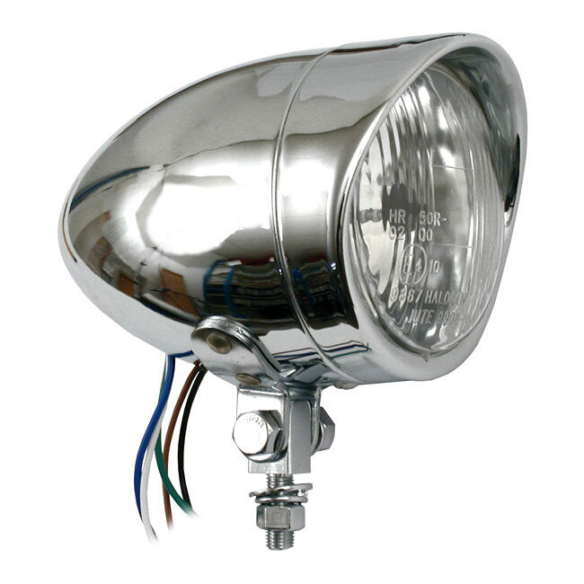MCS エムシーエス ヘッドライトロングブレット バイザー付き【HEADLAMP LONG BULLET WITH VISOR】 ヘッドライト 灯火類 電装系｜ウェビック　店