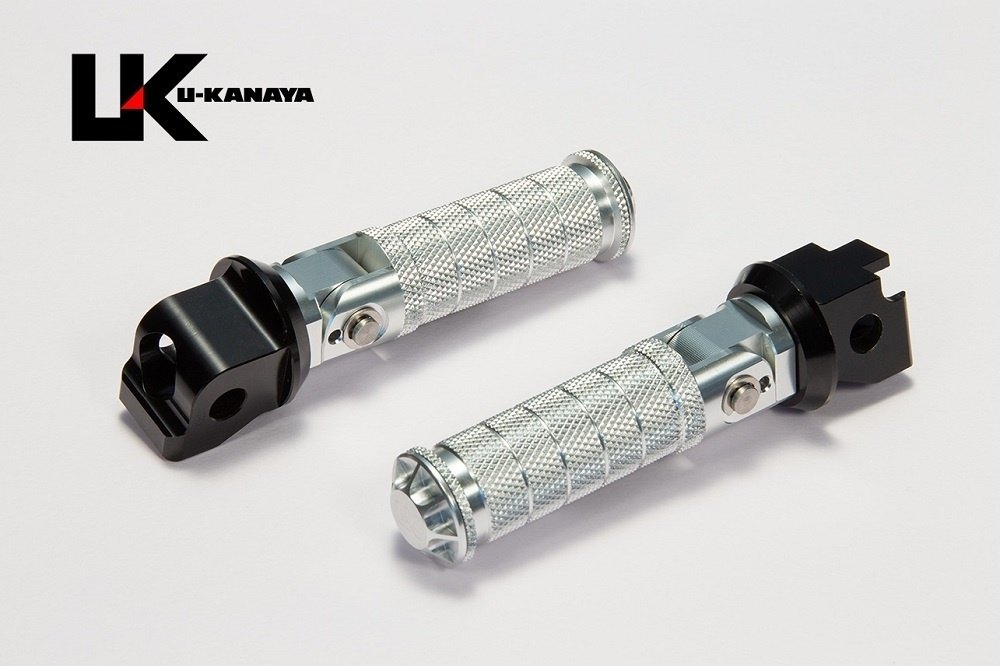 U-KANAYA ユーカナヤ アルミビレットステップバー YAMAHA YZF-R3 YZF-R25 MT-25 MT-03 MT03 ヤマハ ステップバー ステップ 足回り ステップバーカラー：シルバー / エンドキャップカラー：チタンカラー
