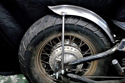 DURO CLASSIC用　ドラッグスター４００　リブフェンダーＫＩＴ ドラッグスター４００ ショート跳ね上げリブフェンダーＫＩＴ DURO