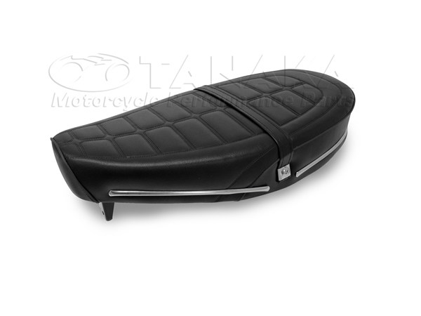 楽天市場】シャリー カスタムシート 薄型2段 ブラック : バイク