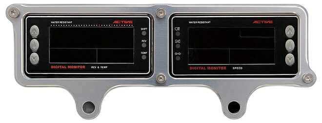 WOODSTOCK ウッドストック オプションメーター用汎用パネル アクティブ デジタルモニター Ver.3 (スピード/レブ/テンプ)用 メーターステー メーター・インジケーター関係 電装系