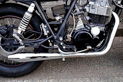部品屋K&W コーンマフラー SR400 SR500 YAMAHA ヤマハ フルエキゾーストマフラー マフラー