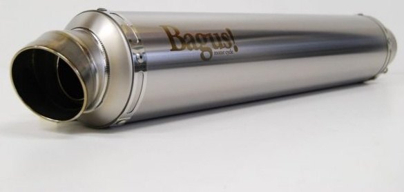 Bagus! バグース Φ90チタンサイレンサー 補修・汎用サイレンサー マフラー 差込径：Φ60.5／内径：Φ38／長さ：350mm